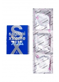 Розовые презервативы Sagami Xtreme FEEL FIT 3D - 3 шт. - Sagami - купить с доставкой в Ачинске