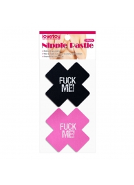 Набор из 2 пар пэстисов Cross Pattern Nipple Pasties - Lovetoy - купить с доставкой в Ачинске