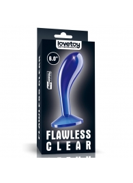 Синяя анальная втулка Flawless Clear Prostate Plug 6.0 - 15 см. - Lovetoy - в Ачинске купить с доставкой