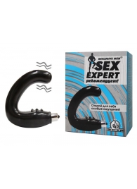 Чёрный массажёр простаты серии Sex Expert - Sex Expert - в Ачинске купить с доставкой