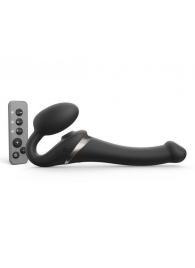 Черный безремневой страпон Multi Orgasm Size S с клиторальной стимуляцией - Strap-on-me - купить с доставкой в Ачинске