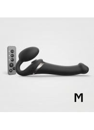Черный безремневой страпон Multi Orgasm Size M с клиторальной стимуляцией - Strap-on-me - купить с доставкой в Ачинске
