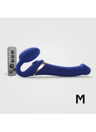 Синий безремневой страпон Multi Orgasm Size M с клиторальной стимуляцией - Strap-on-me - купить с доставкой в Ачинске