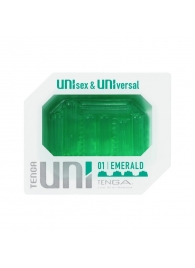 Зеленый мастурбатор-стимулятор Tenga Uni Emerald - Tenga - в Ачинске купить с доставкой