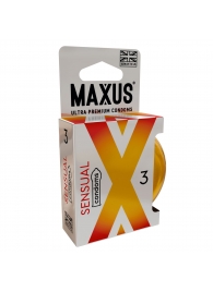 Презервативы анатомической формы Maxus Sensual - 3 шт. - Maxus - купить с доставкой в Ачинске