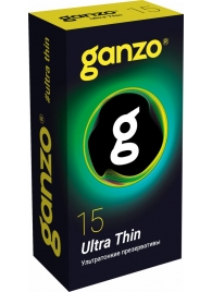 Прозрачные ультратонкие презервативы Ganzo Ultra thin - 15 шт. - Ganzo - купить с доставкой в Ачинске