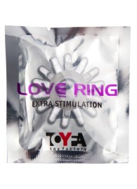 Прозрачное гелевое эрекционное кольцо с шипиками - Toyfa Basic - в Ачинске купить с доставкой