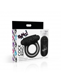 Черное эрекционное виброкольцо 28X Remote Control Vibrating Cock Ring   Bullet - XR Brands - в Ачинске купить с доставкой