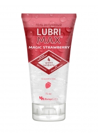 Интимный гель-смазка на водной основе Lubrimax Magic Strawberry - 75 мл. - ИнтелБИО - купить с доставкой в Ачинске