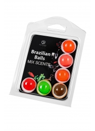 Набор из 6 шариков с ароматизированными массажными маслами Brazilian Balls - Secret Play - купить с доставкой в Ачинске