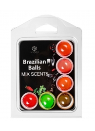 Набор из 6 шариков с ароматизированными массажными маслами Brazilian Balls - Secret Play - купить с доставкой в Ачинске