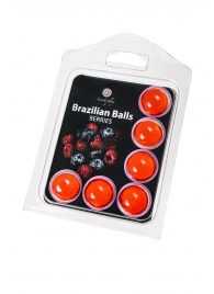 Набор из 6 шариков с массажным маслом Brazilian Balls с ароматом ягод - Secret Play - купить с доставкой в Ачинске