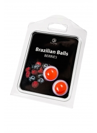 Набор из 2 шариков с массажным маслом Brazilian Balls с ароматом ягод - Secret Play - купить с доставкой в Ачинске