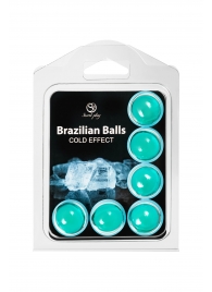 Набор из 6 шариков с массажным маслом Brazilian Balls с охлаждающим эффектом - Secret Play - купить с доставкой в Ачинске