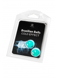 Набор из 2 шариков с массажным маслом Brazilian Balls с охлаждающим эффектом - Secret Play - купить с доставкой в Ачинске