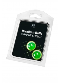 Набор из 2 шариков с массажным маслом Brazilian Balls с эффектом вибрации - Secret Play - купить с доставкой в Ачинске