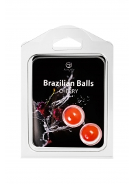 Набор из 2 шариков с массажным маслом Brazilian Balls с ароматом вишни - Secret Play - купить с доставкой в Ачинске