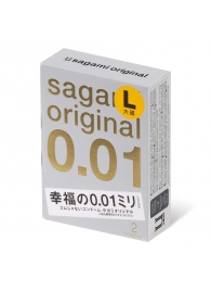 Презервативы Sagami Original 0.01 L-size увеличенного размера - 2 шт. - Sagami - купить с доставкой в Ачинске