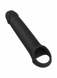 Черная насадка-удлинитель с вибрацией Vibrating Extender With Remote - Dream Toys - в Ачинске купить с доставкой