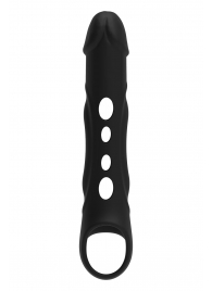Черная насадка-удлинитель Vibrating Extender With Remote с вибрацией - Dream Toys - в Ачинске купить с доставкой