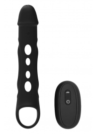 Черная насадка-удлинитель Vibrating Extender With Remote с вибрацией - Dream Toys - в Ачинске купить с доставкой