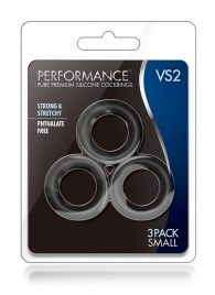 Набор из 3 черных эрекционных колец Black Small Penis Rings - Blush Novelties - в Ачинске купить с доставкой