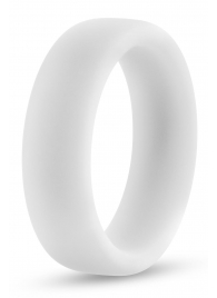 Белое люминесцентное эрекционное кольцо Silicone Glo Cock Ring - Blush Novelties - в Ачинске купить с доставкой