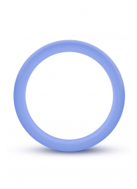 Голубое люминесцентное кольцо Silicone Glo Cock Ring - Blush Novelties - в Ачинске купить с доставкой