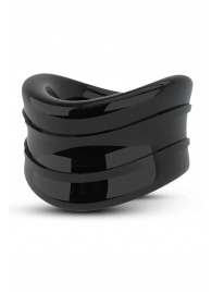 Черное эрекционное кольцо на мошонку Beef Ball Stretcher Snug - Blush Novelties - в Ачинске купить с доставкой