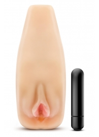 Мастурбатор-вагина с вибрацией Soft   Wet Natasha Realistic Beige Masturbator - Blush Novelties - в Ачинске купить с доставкой