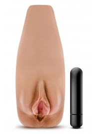 Маструбатор-вагина с вибрацией Soft   Wet Renata Realistic Tan Masturbator - Blush Novelties - в Ачинске купить с доставкой