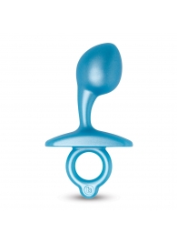 Голубая анальная пробка для массажа простаты Bulb Silicone Prostate Plug - 10,7 см. - b-Vibe - в Ачинске купить с доставкой