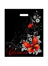 Черный пакет Glamour с вырубной ручкой (38х47 см) - Сима-Ленд - купить с доставкой в Ачинске