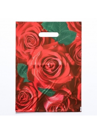 Пакет с цветочным принтом и вырубной ручкой (30х40 см) - Сима-Ленд - купить с доставкой в Ачинске