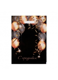 Пакет с вырубной ручкой и принтом в виде шариков (30х40 см) - Сима-Ленд - купить с доставкой в Ачинске