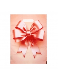 Пакет с принтом в виде банта с вырубной ручкой (30х40 см) - Сима-Ленд - купить с доставкой в Ачинске
