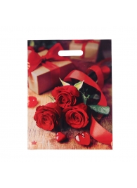Пакет с принтом в виде роз (31х40 см) - Сима-Ленд - купить с доставкой в Ачинске