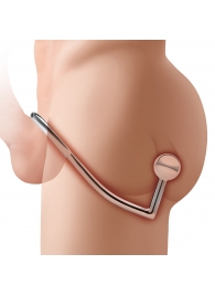 Кольцо на пенис с анальным стимулятором Stainless Steel Anal Hook   Cock Ring - BlueLine - в Ачинске купить с доставкой