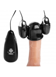 Черная стимулирующая насадка для головки полового члена Multi Speed Vibrating Penis Head Teaser - XR Brands - в Ачинске купить с доставкой