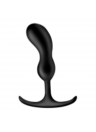Черный массажер простаты с утяжелителями Premium Silicone Weighted Prostate Plug Medium - 16,3 см. - XR Brands - в Ачинске купить с доставкой