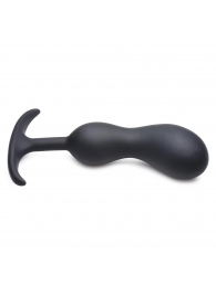 Черный массажер простаты с утяжелителями Premium Silicone Weighted Prostate Plug Large - 18,8 см. - XR Brands - в Ачинске купить с доставкой