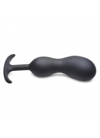 Черный массажер простаты с утяжелителями Premium Silicone Weighted Prostate Plug XL - 20,8 см. - XR Brands - в Ачинске купить с доставкой