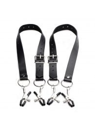 Ремни с зажимами для половых губ Spread Labia Spreader Straps with Clamps - XR Brands - купить с доставкой в Ачинске