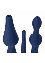 Набор из 3 универсальных насадок для анального душа Universal 3 Piece Silicone Enema Attachment Set - XR Brands - купить с доставкой в Ачинске