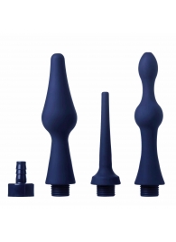 Набор из 3 универсальных насадок для анального душа Universal 3 Piece Silicone Enema Attachment Set - XR Brands - купить с доставкой в Ачинске