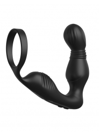 Черный вибростимулятор простаты с эрекционным кольцом Ass-Gasm Pro P-Spot Milker - Pipedream - в Ачинске купить с доставкой