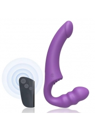 Фиолетовый безремневой страпон Straples Strap-On Dildo - Erokay - купить с доставкой в Ачинске