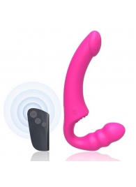 Розовый безремневой страпон Straples Strap-On Dildo - Erokay - купить с доставкой в Ачинске