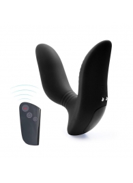 Черный вибромассажер простаты 3,5’’ Remote Control Curve P-spot Massager - 12 см. - Erokay - в Ачинске купить с доставкой