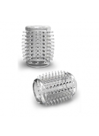 Прозрачная насадка с шипами STAY HARD COCK SLEEVE 01 CLEAR - Blush Novelties - в Ачинске купить с доставкой